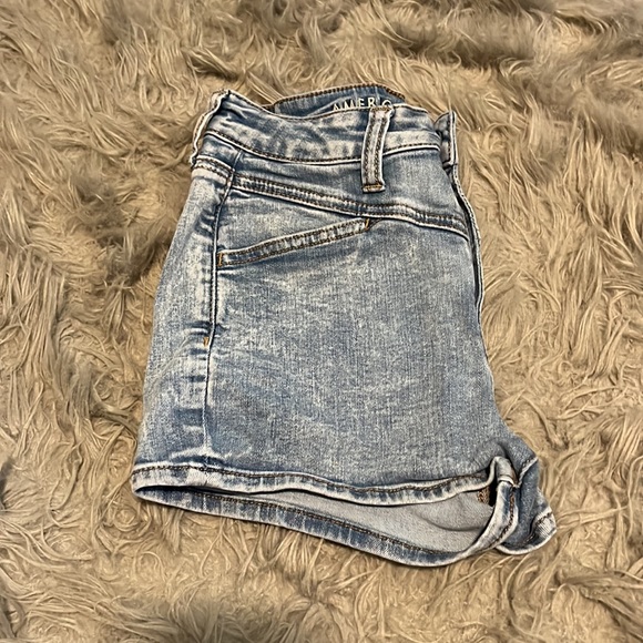 American Eagle Next Level Stretch Denim Jean Acid Washed Shorts - Picture 3 of 4